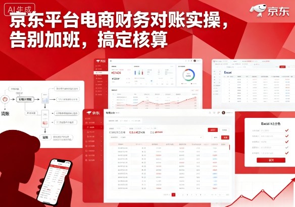 京东平台电商财务对账实操，告别加班，搞定核算-yunhe