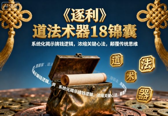 《逐利》道法术器18锦囊，系统化揭示搞钱逻辑，浓缩关键心法，颠覆传统思维-yunhe