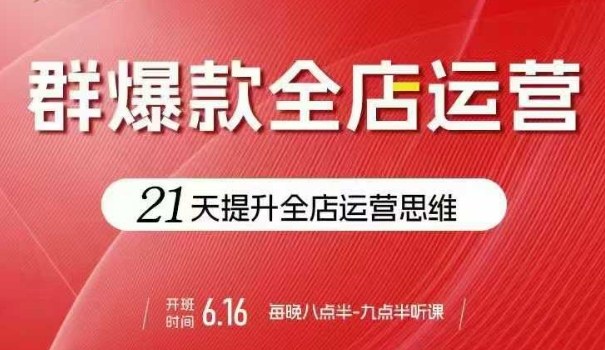 贾真电商群爆款全店运营，21天提升全店运营思维，起店、全店运营爆款不断-yunhe