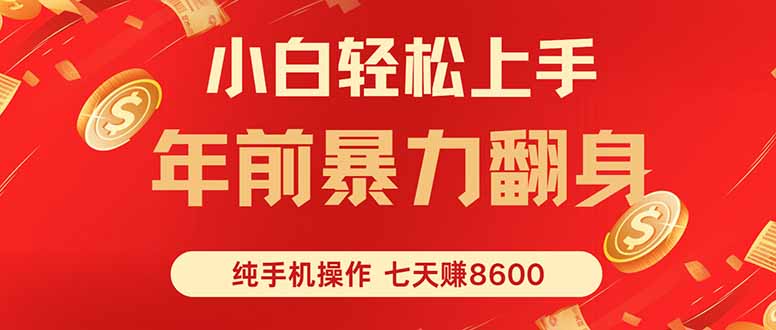 七天狂赚8600，小白纯手机操作，日入1000+-yunhe
