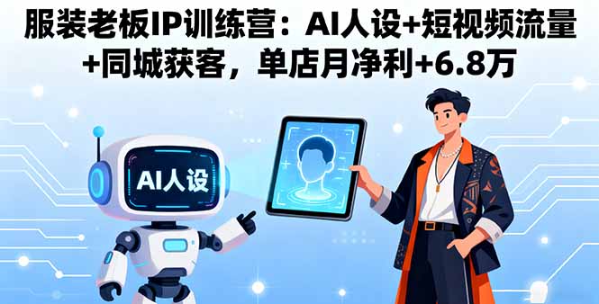 服装老板IP训练营：AI人设+短视频流量+同城获客，单店月净利+6.8万-yunhe