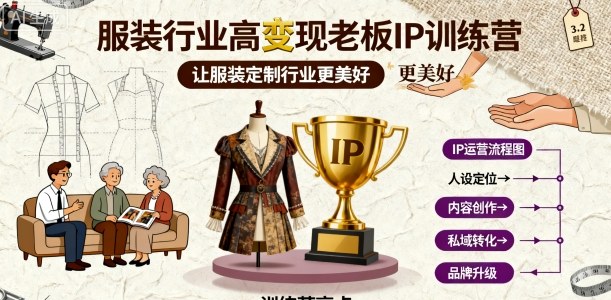 服装行业高变现老板IP训练营，让服装定制行业更美好-yunhe