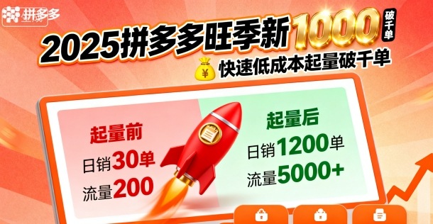 2025拼多多旺季新老店铺——快速低成本起量破千单-yunhe