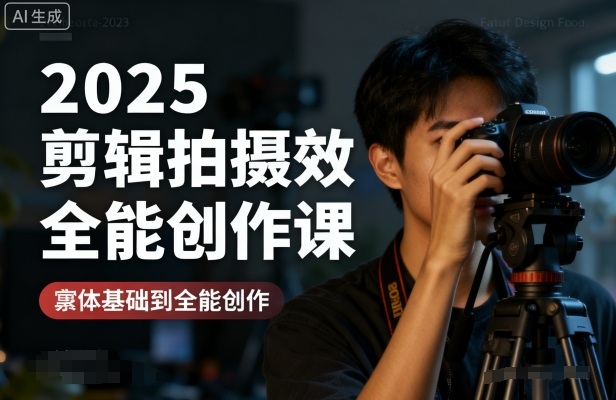 2025剪辑拍摄特效全能创作课，零基础到全能创作-yunhe