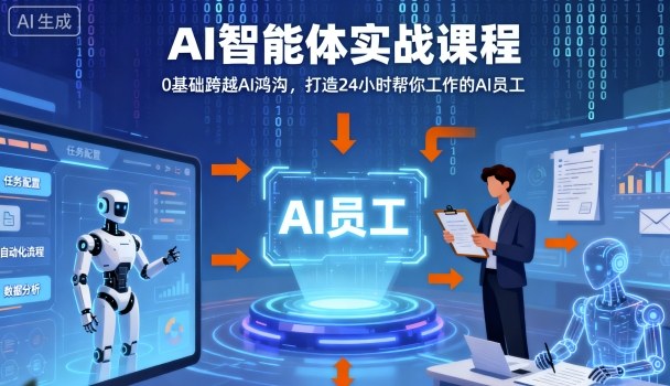 Ai智能体实战课程，0基础跨越Ai鸿沟，打造24小时帮你工作的Ai员工，打破常规，以实战定义Ai-yunhe