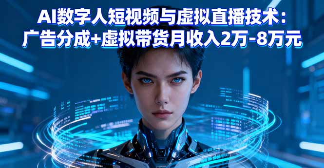 AI数字人短视频与虚拟直播技术：广告分成+虚拟带货月收入2万-8万元-yunhe