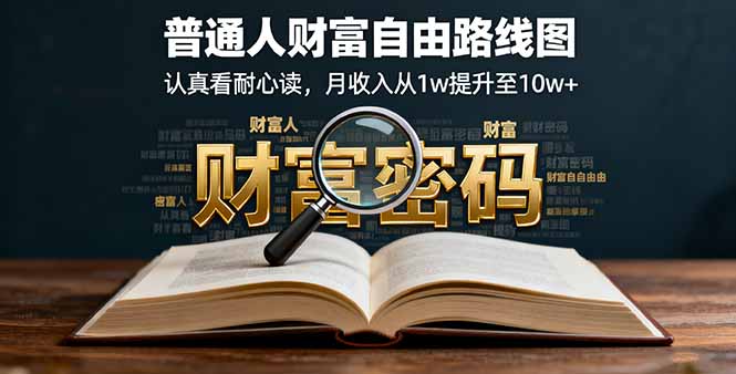 某付费文：普通人财富自由路线图，认真看耐心读，月收入从1w提升至10w+-yunhe