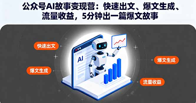 公众号AI故事变现营：快速出文、爆文生成、流量收益，5分钟出一篇爆文故事-yunhe