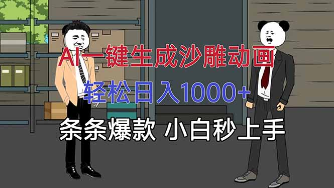 AI一键生成沙雕动画，轻松日入1000+，条条爆款，小白秒上手-yunhe