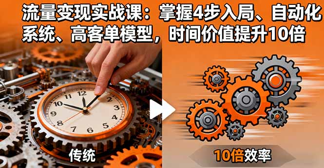 流量变现实战课：掌握4步入局、自动化系统、高客单模型，时间价值提升10倍-yunhe