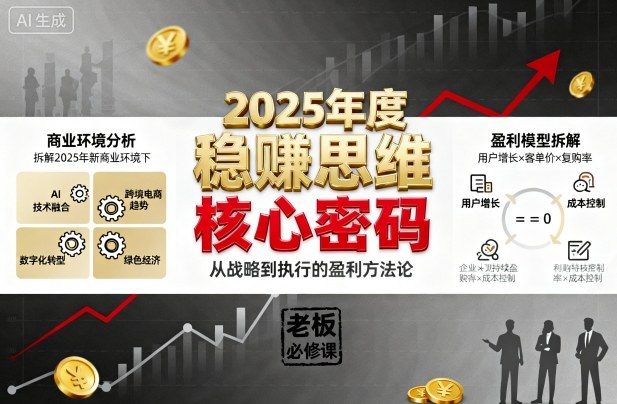 2025年度稳賺思维老板创业营，拆解2025年新商业环境下，企业实现持续盈利的核心密码-yunhe