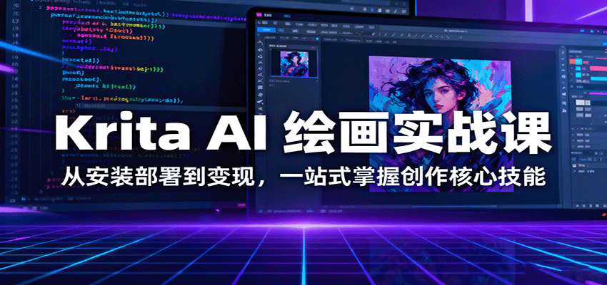 Krita AI 绘画实战课：从安装部署到变现，一站式掌握创作核心技能-yunhe