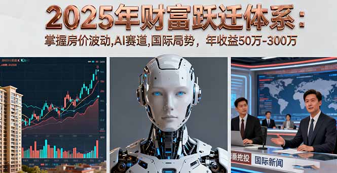 2025年财富跃迁体系：掌握房价波动,AI赛道,国际局势，年收益50万-300万-yunhe