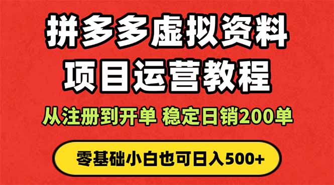 拼多多开店运营课程： 蓝海变现玩法，轻松实现睡后收入 零基础小白也可…-yunhe