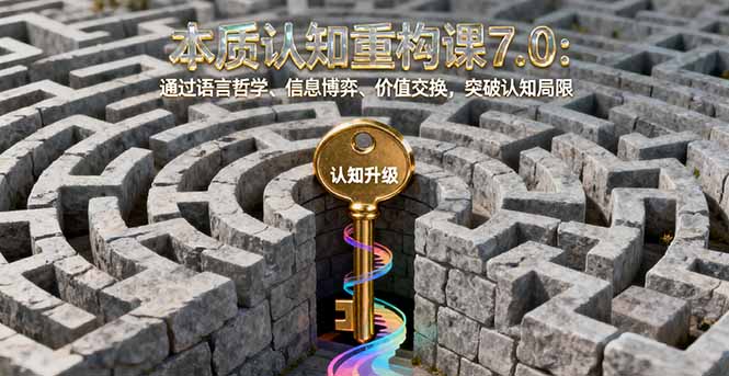 本质认知重构课7.0：通过语言哲学、信息博弈、价值交换，突破认知局限-yunhe