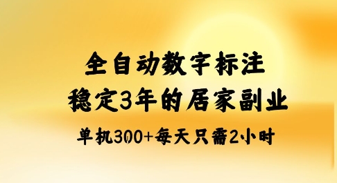 全自动数字标注，稳定3年的蓝海项目，居家也能矩阵开干的副业，单机日入3张+【揭秘】-yunhe
