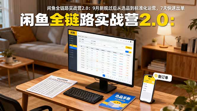 闲鱼全链路实战营2.0：9月新规过后从选品到标准化运营，7天快速出单-yunhe