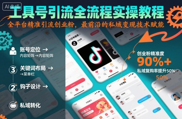 工具号引流全流程保姆级实操教程，全平台精准引流创业粉，最前沿的私域变现技术赋能-yunhe