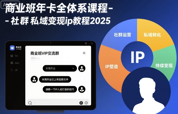 商业班年卡全体系课程-社群私域变现ip教程2025-yunhe