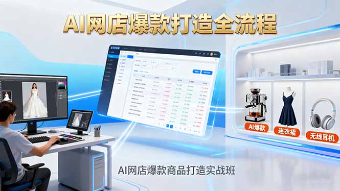 AI网店爆款商品打造实战班：AI技术实现商品图智能处理，快速搭建AI网店-yunhe