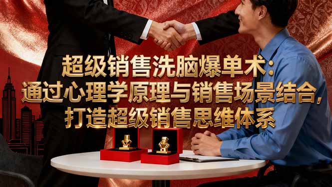 超级销售洗脑爆单术：通过心理学原理与销售场景结合,打造超级销售思维体系-yunhe