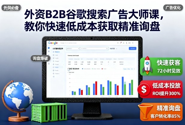 外资B2B谷歌搜索广告大师课，教你快速低成本获取精准询盘-yunhe